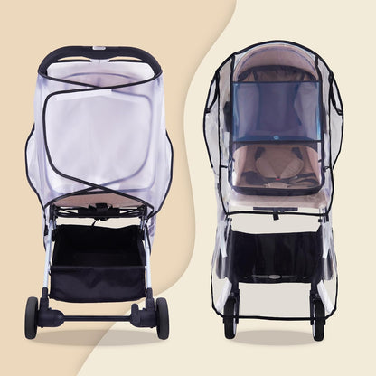 bemece Universal Stroller Rain Cover, Clear EVA Weather Shield