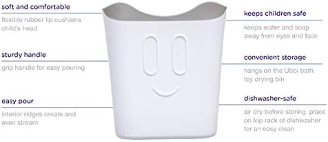 Bath Rinse Cup for Babies & Toddlers, White
