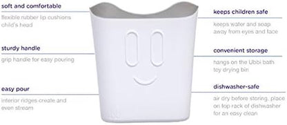 Bath Rinse Cup for Babies & Toddlers, White