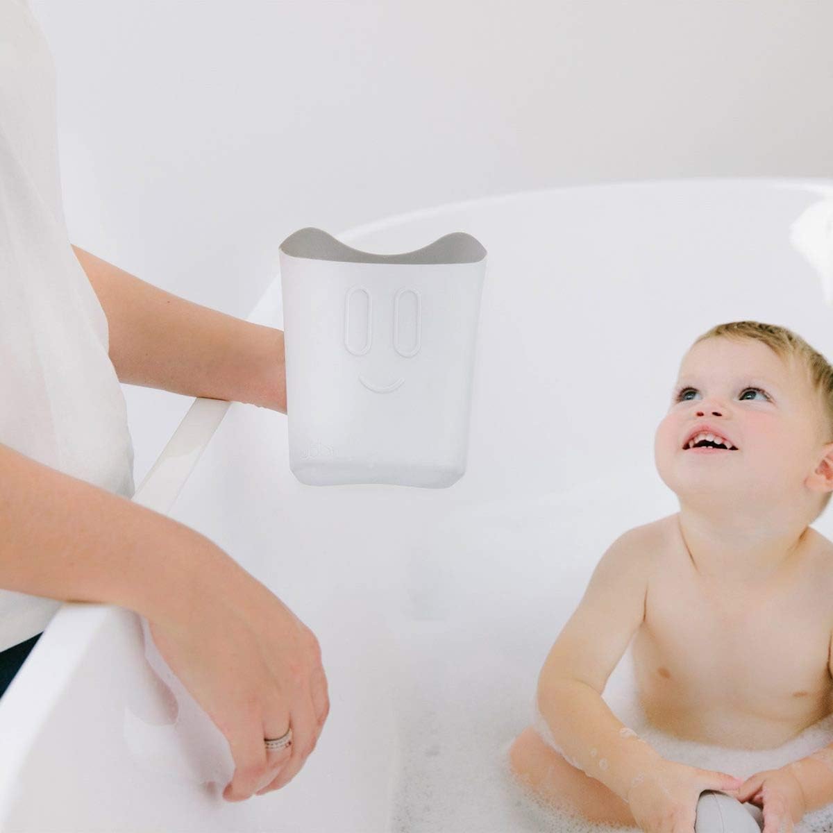 Bath Rinse Cup for Babies & Toddlers, White