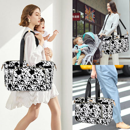 Diaper Bag Tote for Baby 7PCS, Large Mommy Bag with Portable Changing Pad