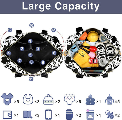 Diaper Bag Tote for Baby 7PCS, Large Mommy Bag with Portable Changing Pad