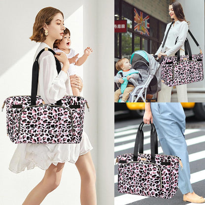 Diaper Bag Tote for Baby 7PCS, Large Mommy Bag with Portable Changing Pad