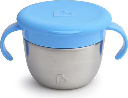 ® Snack+™ Stainless Steel Snack Catcher Cup with Lid, 9 Ounce, Blue, 1 Pack