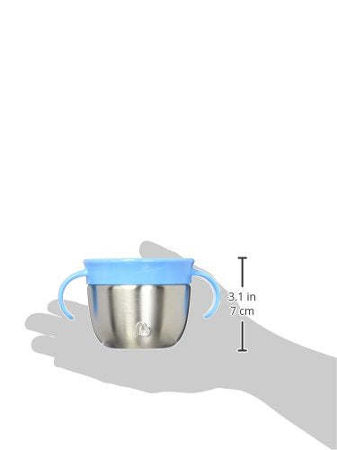 ® Snack+™ Stainless Steel Snack Catcher Cup with Lid, 9 Ounce, Blue, 1 Pack