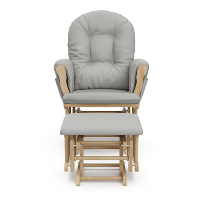 Premium Hoop Glider & Ottoman, Natural/Pink - Colors A