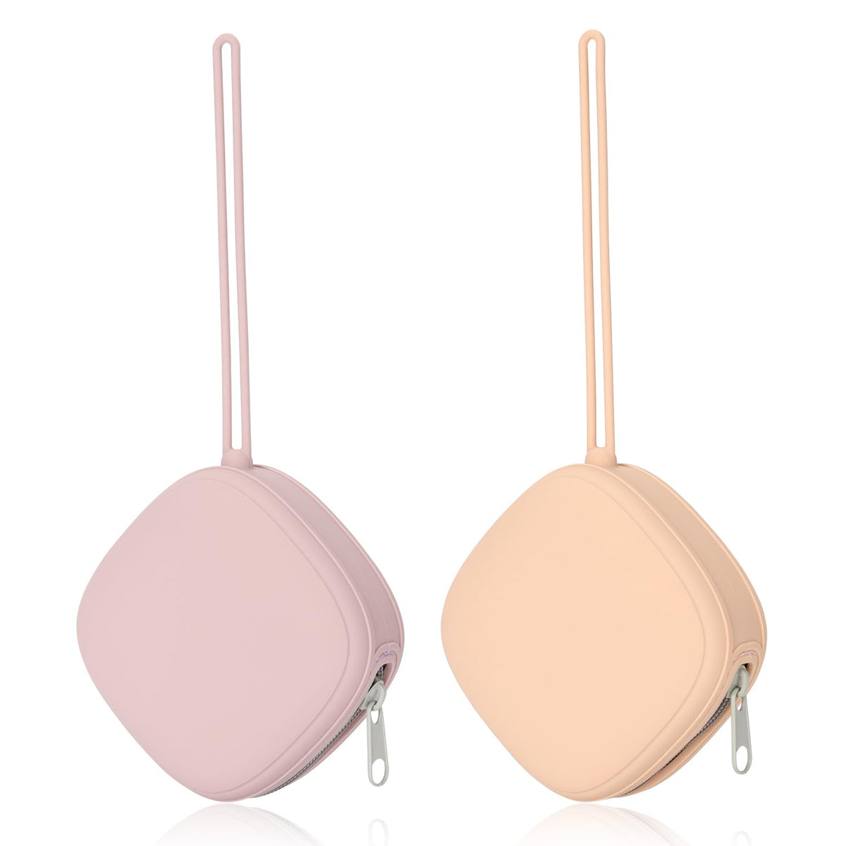 Silicone Pacifier Holder Case, 2 Pack (Sage, Ether)