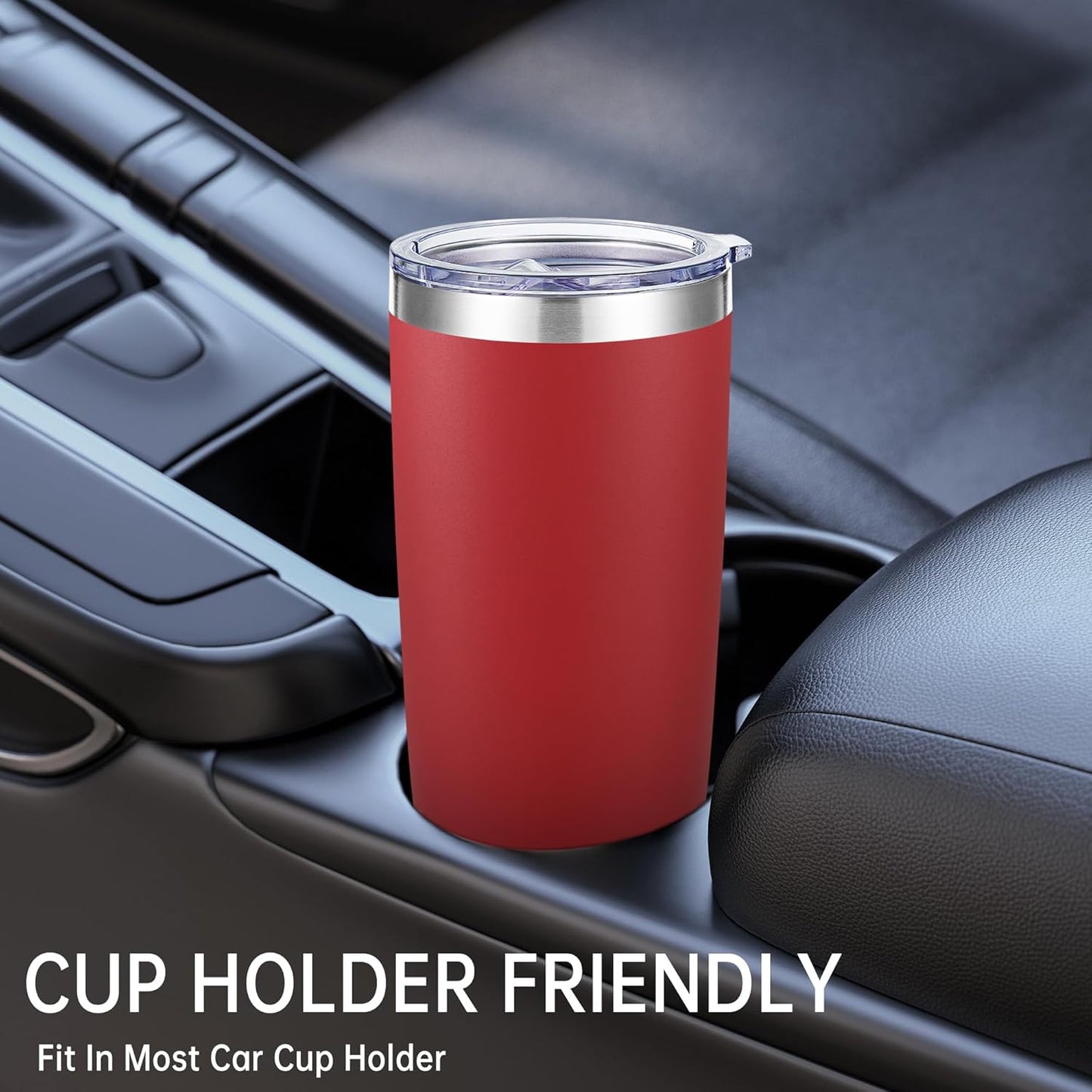 20 oz Tumblers Bulk Stainless Steel Tumbler with Lid, 6 Pack | Stainless, 20oz Insulated Coffee Mug, Double Wall Vacuum, Powder Coated Cup, for Hot and Cold Drinks