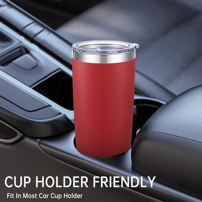 20 oz Tumblers Bulk Stainless Steel Tumbler with Lid, 6 Pack | Stainless, 20oz Insulated Coffee Mug, Double Wall Vacuum, Powder Coated Cup, for Hot and Cold Drinks