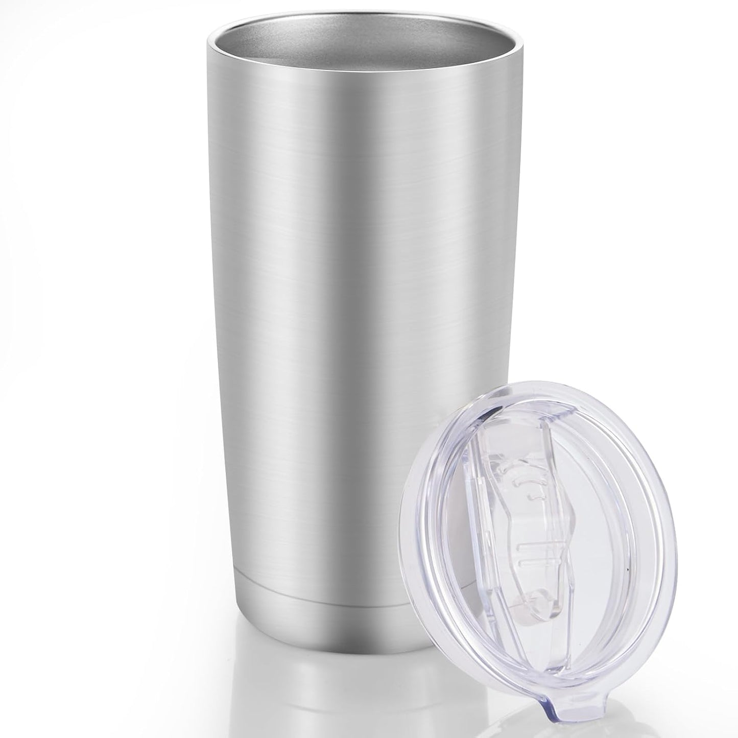 20 oz Tumblers Bulk Stainless Steel Tumbler with Lid, 6 Pack | Stainless, 20oz Insulated Coffee Mug, Double Wall Vacuum, Powder Coated Cup, for Hot and Cold Drinks