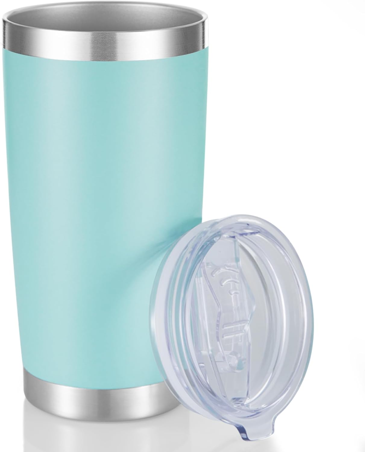 20 oz Tumblers Bulk Stainless Steel Tumbler with Lid, 6 Pack | Stainless, 20oz Insulated Coffee Mug, Double Wall Vacuum, Powder Coated Cup, for Hot and Cold Drinks
