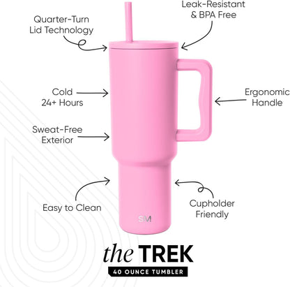 Tumbler with Handle and Straw | 30oz | Tie Dye - Colors C
