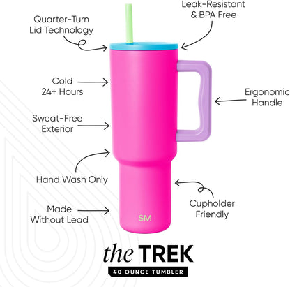 Tumbler with Handle and Straw | 30oz | Tie Dye - Colors C
