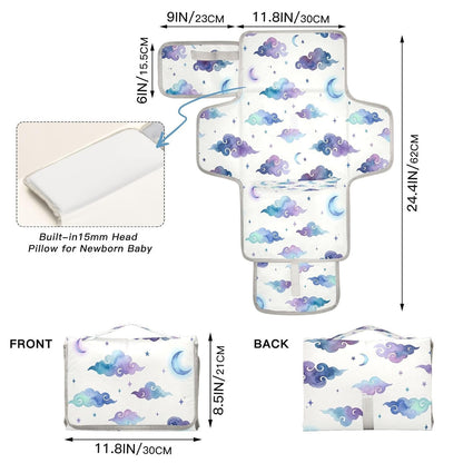Vibrant Cloud Portable Diaper Changing Pad Waterproof Changing Pads