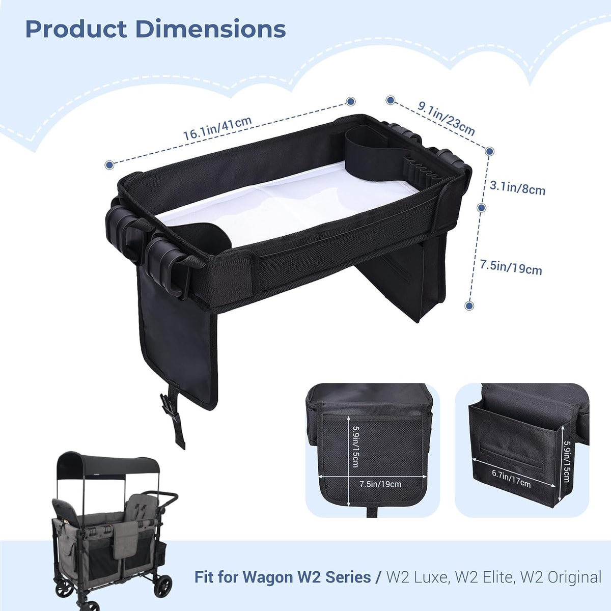 Stroller Snack Tray for Wonderfold Wagon, W2 Series