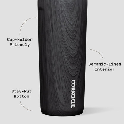 Commuter Cup Travel Mug - Insulated Coffee Mug with Lid - Keeps Drinks Cold 18 Hours - 360° Spill-Proof Sip Lid - Holiday Gift - Great for Gifting Warmth - 17 oz - Burnt Wood