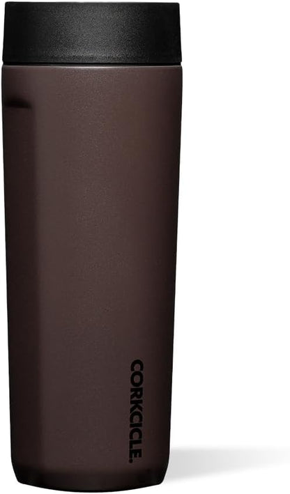 Commuter Cup Travel Mug - Insulated Coffee Mug with Lid - Keeps Drinks Cold 18 Hours - 360° Spill-Proof Sip Lid - Holiday Gift - Great for Gifting Warmth - 17 oz - Burnt Wood