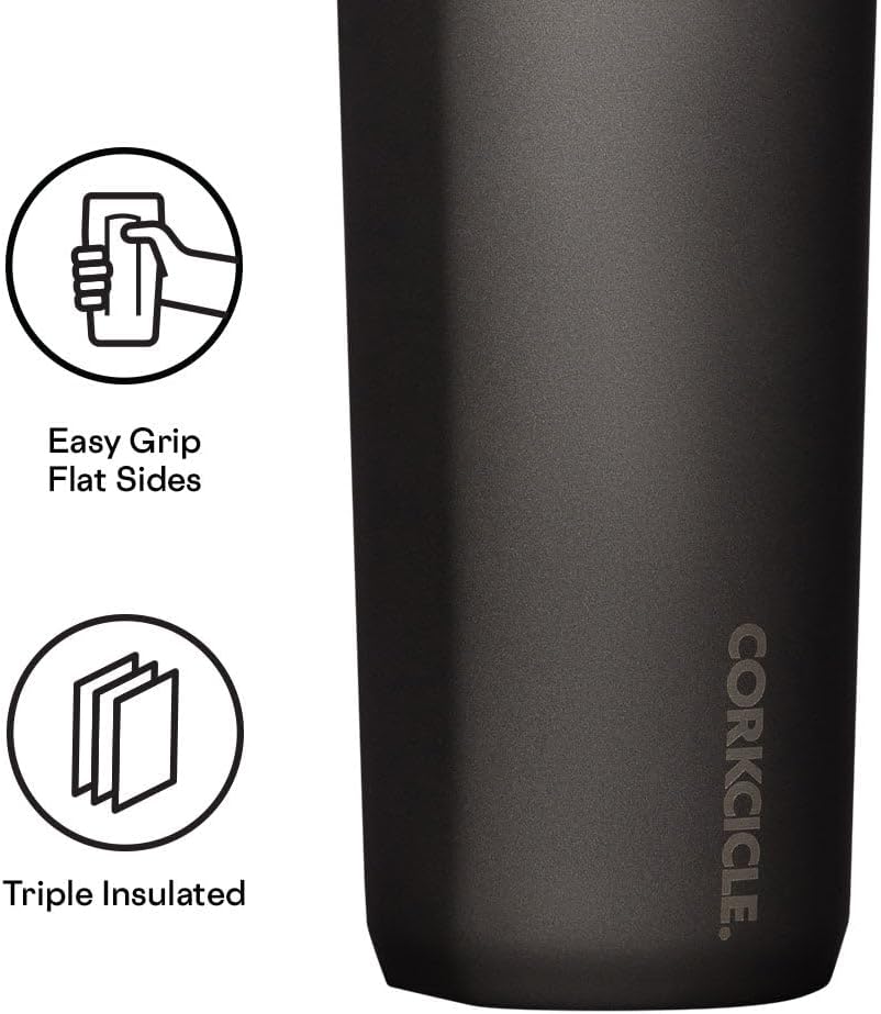 Commuter Cup Travel Mug - Insulated Coffee Mug with Lid - Keeps Drinks Cold 18 Hours - 360° Spill-Proof Sip Lid - Holiday Gift - Great for Gifting Warmth - 17 oz - Burnt Wood