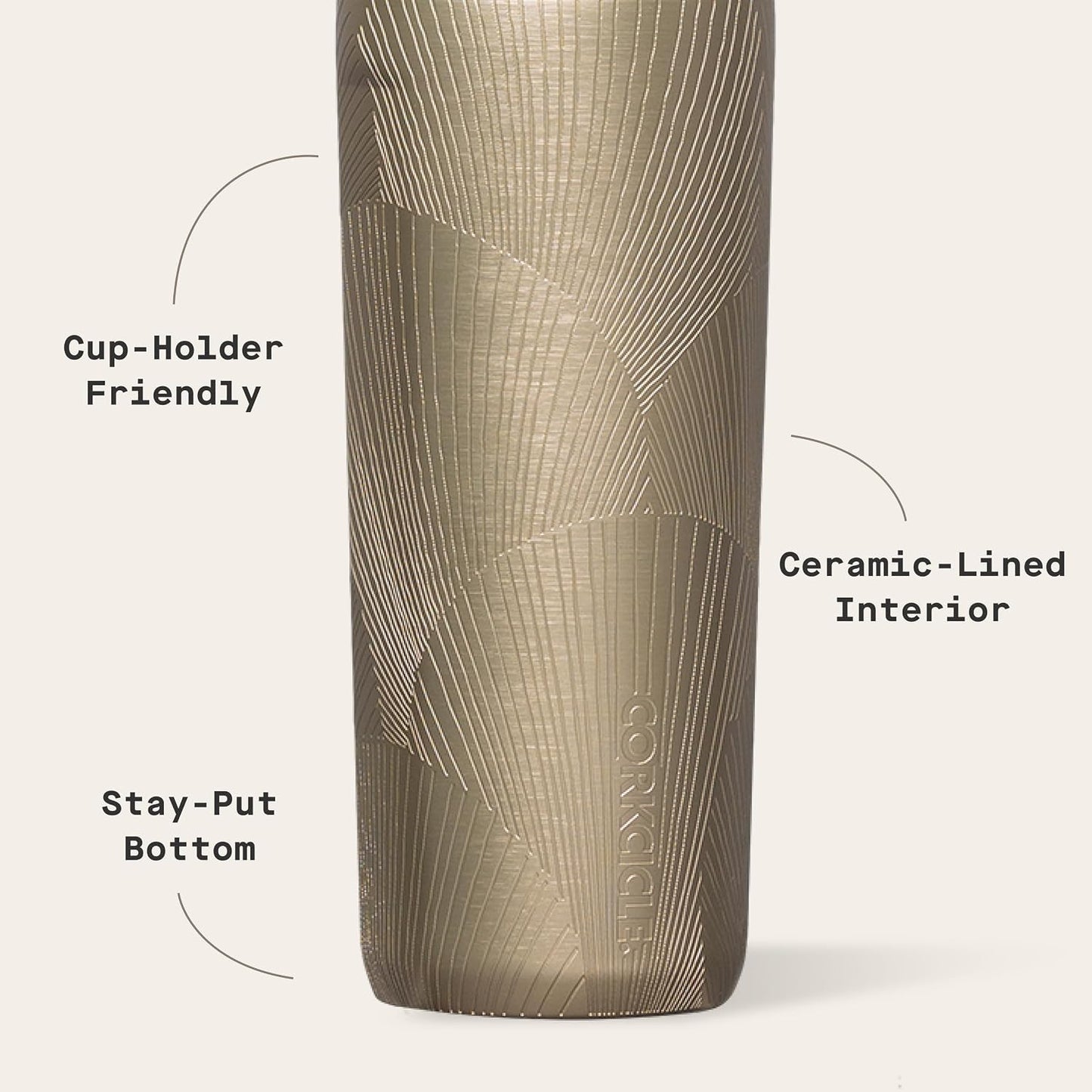 Commuter Cup Travel Mug - Insulated Coffee Mug with Lid - Keeps Drinks Cold 18 Hours - 360° Spill-Proof Sip Lid - Holiday Gift - Great for Gifting Warmth - 17 oz - Burnt Wood