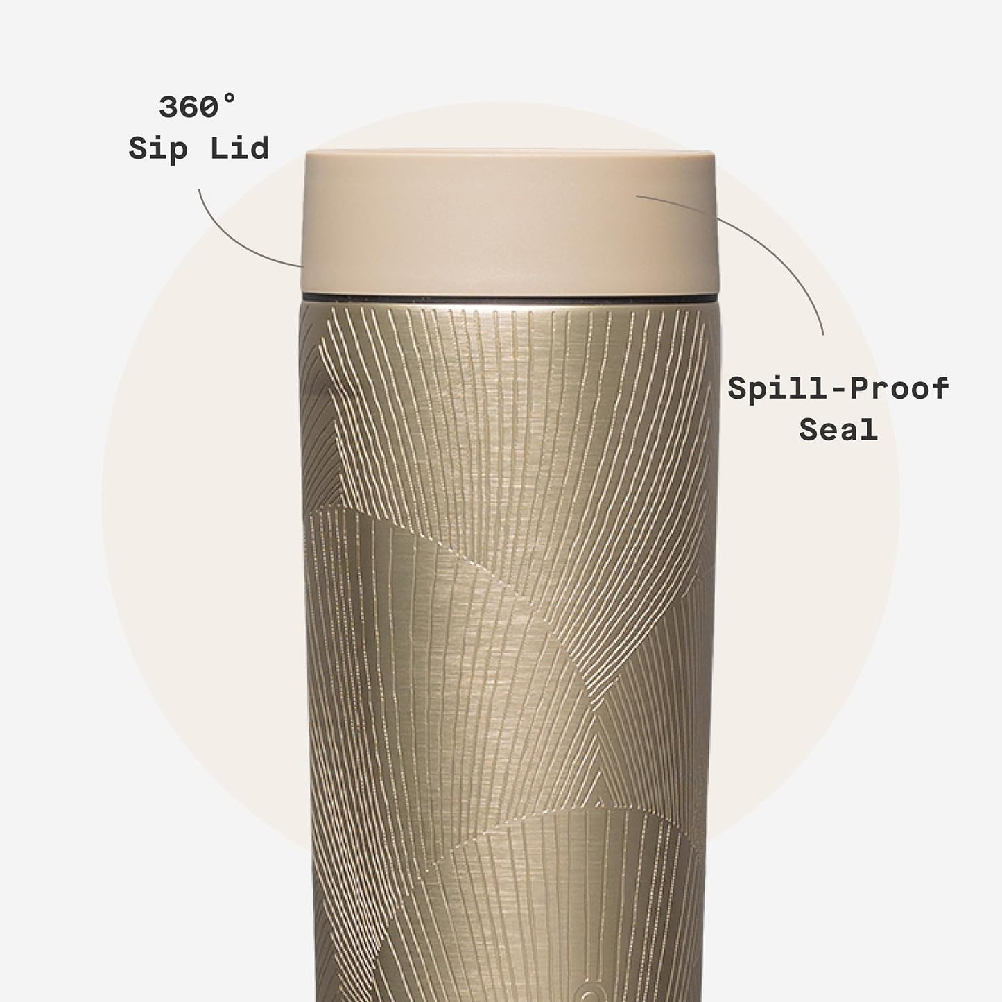 Commuter Cup Travel Mug - Insulated Coffee Mug with Lid - Keeps Drinks Cold 18 Hours - 360° Spill-Proof Sip Lid - Holiday Gift - Great for Gifting Warmth - 17 oz - Burnt Wood