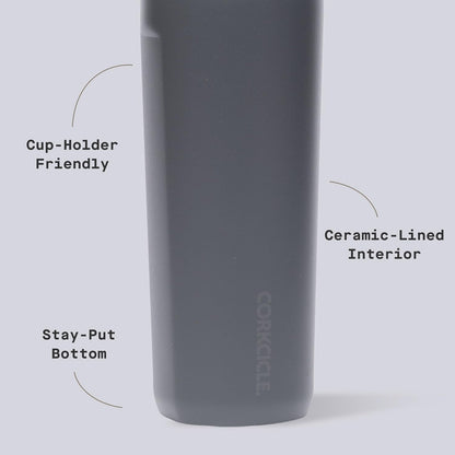 Commuter Cup Travel Mug - Insulated Coffee Mug with Lid - Keeps Drinks Cold 18 Hours - 360° Spill-Proof Sip Lid - Holiday Gift - Great for Gifting Warmth - 17 oz - Burnt Wood