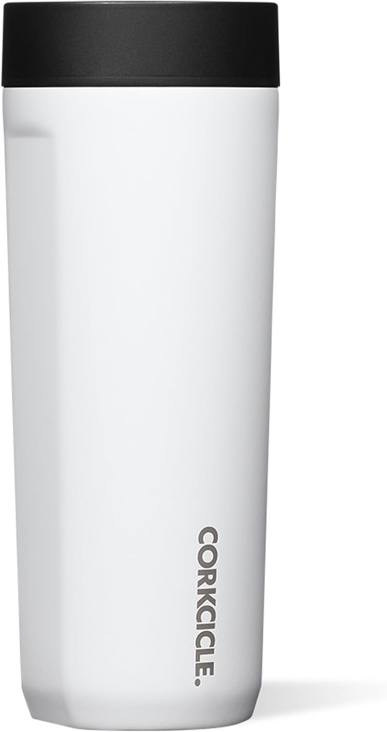 Commuter Cup Travel Mug - Insulated Coffee Mug with Lid - Keeps Drinks Cold 18 Hours - 360° Spill-Proof Sip Lid - Holiday Gift - Great for Gifting Warmth - 17 oz - Burnt Wood