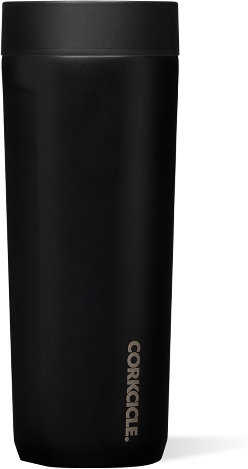 Commuter Cup Travel Mug - Insulated Coffee Mug with Lid - Keeps Drinks Cold 18 Hours - 360° Spill-Proof Sip Lid - Holiday Gift - Great for Gifting Warmth - 17 oz - Burnt Wood