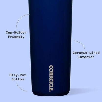 Commuter Cup Travel Mug - Insulated Coffee Mug with Lid - Keeps Drinks Cold 18 Hours - 360° Spill-Proof Sip Lid - Holiday Gift - Great for Gifting Warmth - 17 oz - Burnt Wood