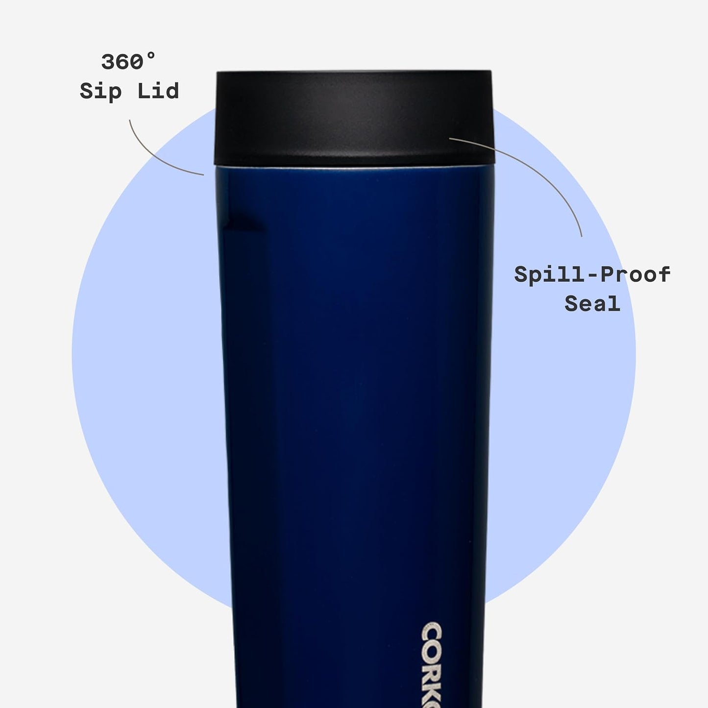 Commuter Cup Travel Mug - Insulated Coffee Mug with Lid - Keeps Drinks Cold 18 Hours - 360° Spill-Proof Sip Lid - Holiday Gift - Great for Gifting Warmth - 17 oz - Burnt Wood