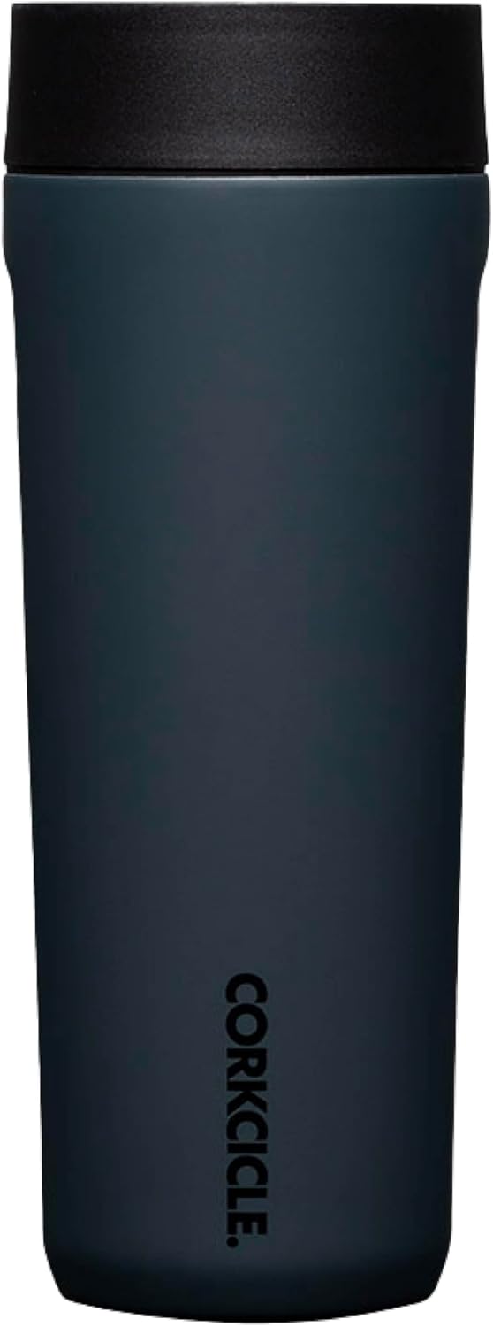 Commuter Cup Travel Mug - Insulated Coffee Mug with Lid - Keeps Drinks Cold 18 Hours - 360° Spill-Proof Sip Lid - Holiday Gift - Great for Gifting Warmth - 17 oz - Burnt Wood