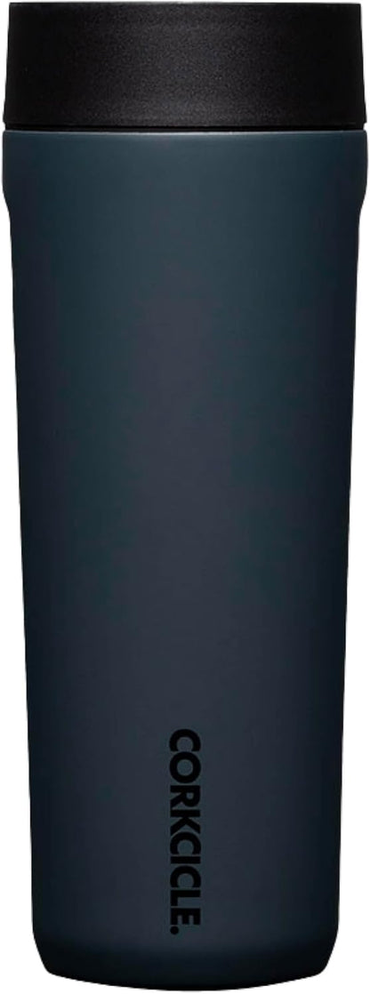 Commuter Cup Travel Mug - Insulated Coffee Mug with Lid - Keeps Drinks Cold 18 Hours - 360° Spill-Proof Sip Lid - Holiday Gift - Great for Gifting Warmth - 17 oz - Burnt Wood