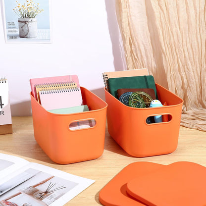 8 Pieces Storage Bins, 10.2 x 7 x 6.3 Inch, Blue