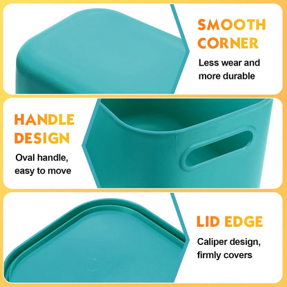 8 Pieces Storage Bins, 10.2 x 7 x 6.3 Inch, Blue