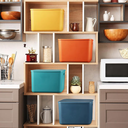 8 Pieces Storage Bins, 10.2 x 7 x 6.3 Inch, Blue