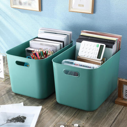 8 Pieces Storage Bins, 10.2 x 7 x 6.3 Inch, Blue