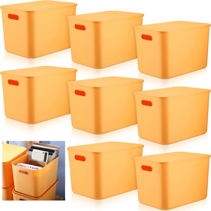 8 Pieces Storage Bins, 10.2 x 7 x 6.3 Inch, Blue