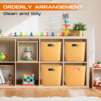 8 Pieces Storage Bins, 10.2 x 7 x 6.3 Inch, Blue