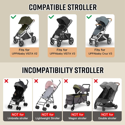 Padded Stroller Travel Bag for Airplane with Wheels