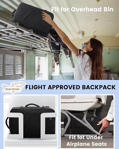 Travel Carry on Backpack, Large 40L Personal Item Travel Bag for Men & Women Flight Approved with 3 Packing Cubes, Suitcase Water Resistant Luggage Daypack Business Weekender Bag