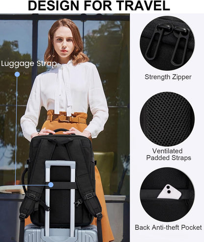 Travel Carry on Backpack, Large 40L Personal Item Travel Bag for Men & Women Flight Approved with 3 Packing Cubes, Suitcase Water Resistant Luggage Daypack Business Weekender Bag
