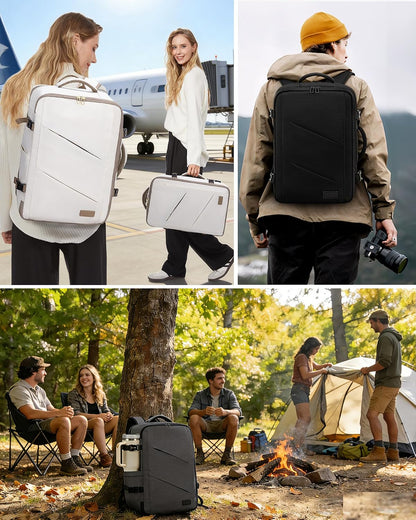 Travel Carry on Backpack, Large 40L Personal Item Travel Bag for Men & Women Flight Approved with 3 Packing Cubes, Suitcase Water Resistant Luggage Daypack Business Weekender Bag