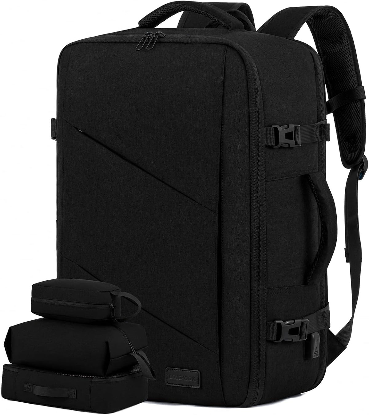 Travel Carry on Backpack, Large 40L Personal Item Travel Bag for Men & Women Flight Approved with 3 Packing Cubes, Suitcase Water Resistant Luggage Daypack Business Weekender Bag