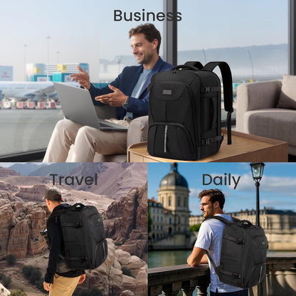 Travel Carry on Backpack, Large 40L Personal Item Travel Bag for Men & Women Flight Approved with 3 Packing Cubes, Suitcase Water Resistant Luggage Daypack Business Weekender Bag