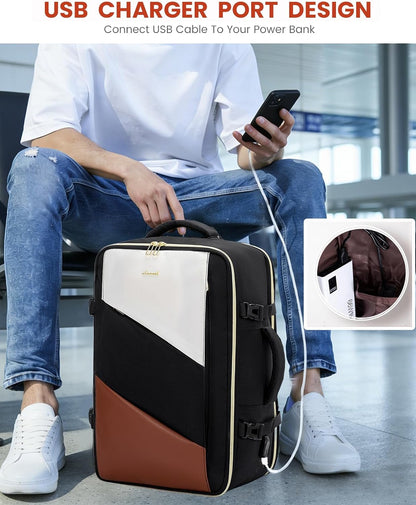 Travel Carry on Backpack, Large 40L Personal Item Travel Bag for Men & Women Flight Approved with 3 Packing Cubes, Suitcase Water Resistant Luggage Daypack Business Weekender Bag