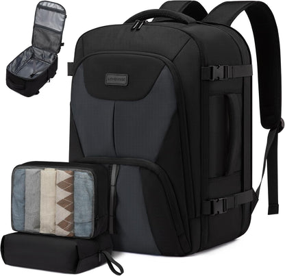 Travel Carry on Backpack, Large 40L Personal Item Travel Bag for Men & Women Flight Approved with 3 Packing Cubes, Suitcase Water Resistant Luggage Daypack Business Weekender Bag