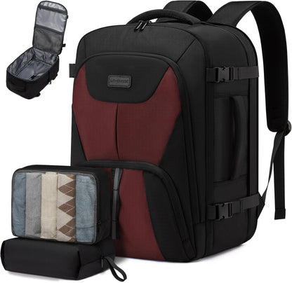 Travel Carry on Backpack, Large 40L Personal Item Travel Bag for Men & Women Flight Approved with 3 Packing Cubes, Suitcase Water Resistant Luggage Daypack Business Weekender Bag