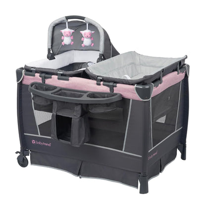 Retreat Nursery Center Playard, Bassinet & Storage, Mint Green