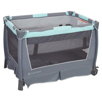 Retreat Nursery Center Playard, Bassinet & Storage, Mint Green