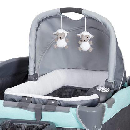Retreat Nursery Center Playard, Bassinet & Storage, Mint Green