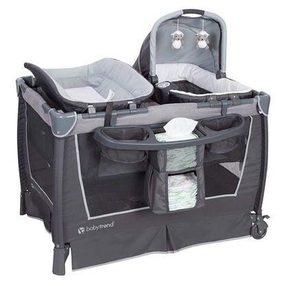 Retreat Nursery Center Playard, Bassinet & Storage, Mint Green